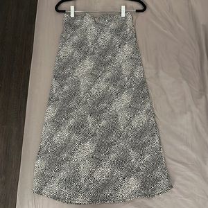 🐆 silk leopard midi skirt